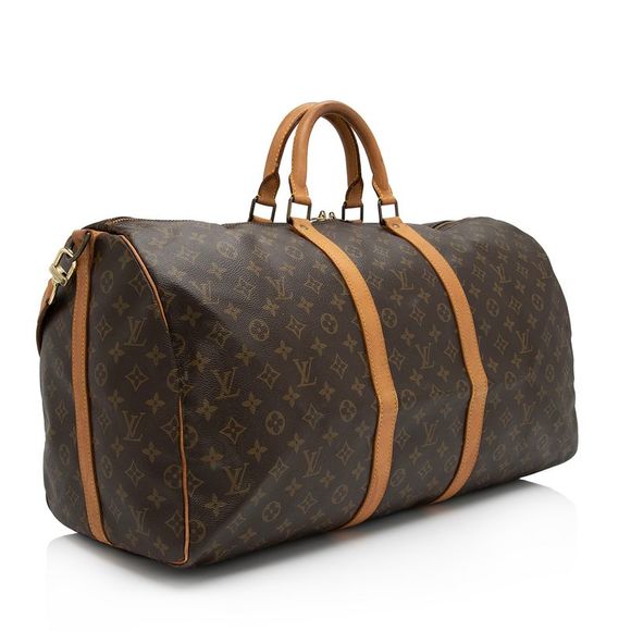 Louis Vuitton Vintage Monogram Canvas Keepall Bandouliere 55 Duffle Bag - Picture 2 of 15